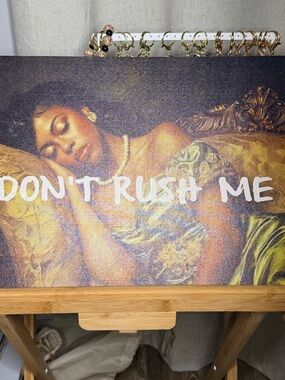 DON'T RUSH ME Canvas Art Print - Woman Reclining